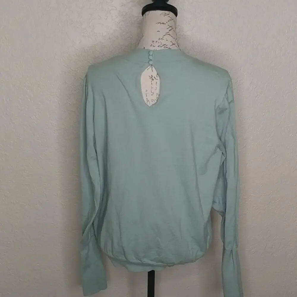 Ryegrass Sweater with Back Keyhole Green Size XXL